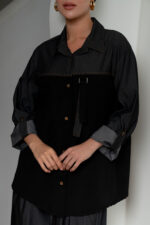 Two-Tone Oversized Shirt - Image 3