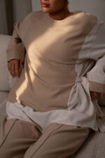 Plain x striped blouse - Image 3