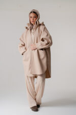 Oversized Hooded Zip Coat - Image 3