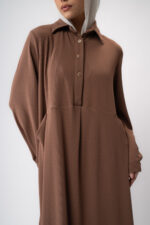 Long Knit Polo Dress - Image 4