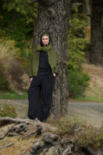 Wool jacket with elastic waistband - Image 2